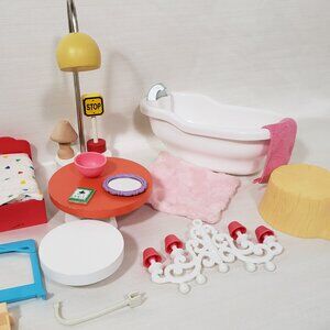 Lot Vintage Barbie wooden doll house furniture vintage retro   Assortment